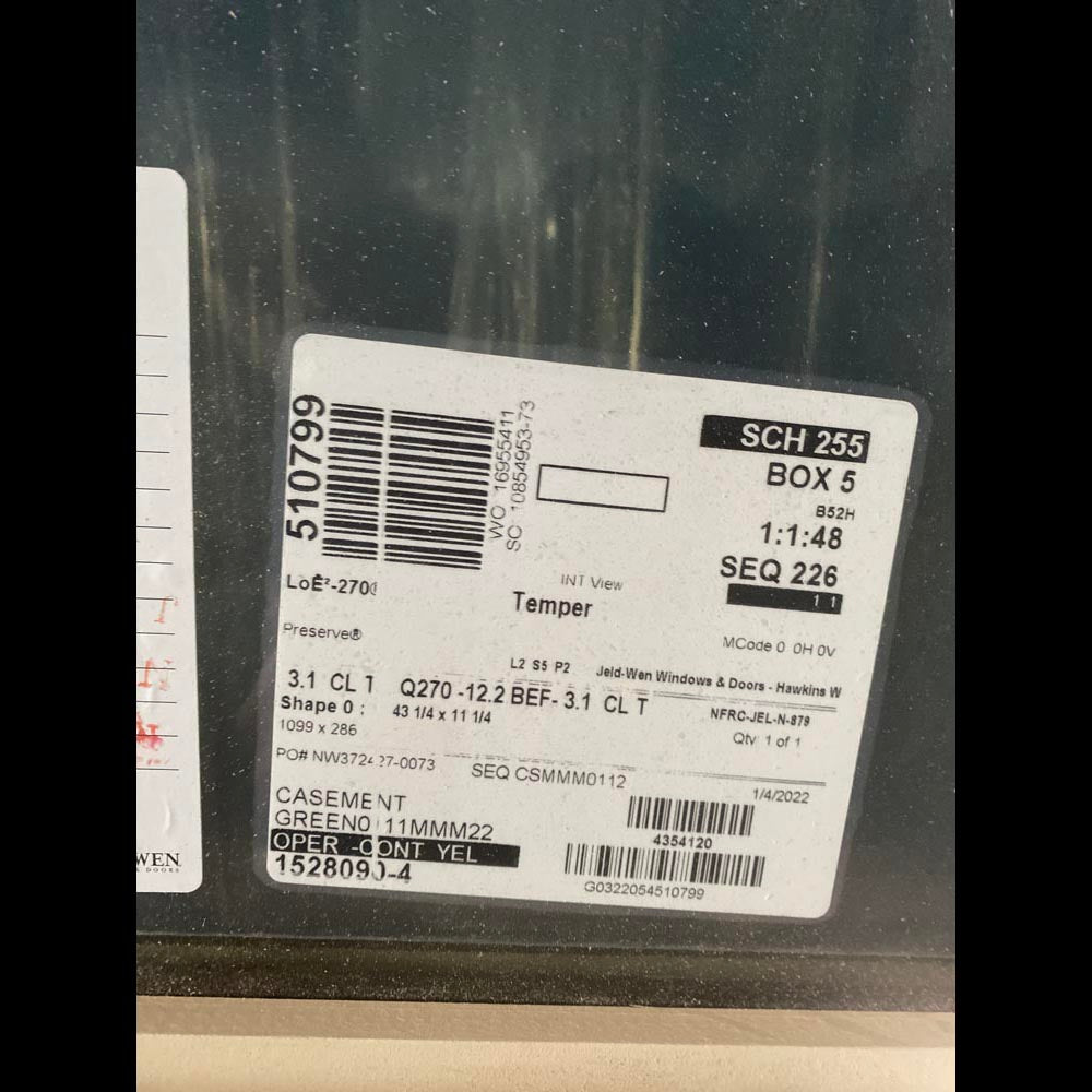 Jeld Wen | Siteline Awning Window W48 x H16 Black Alum