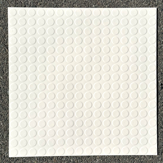 Tarkett | Johnsonite Solid Color Rubber Raised Round 24x24 Tile White