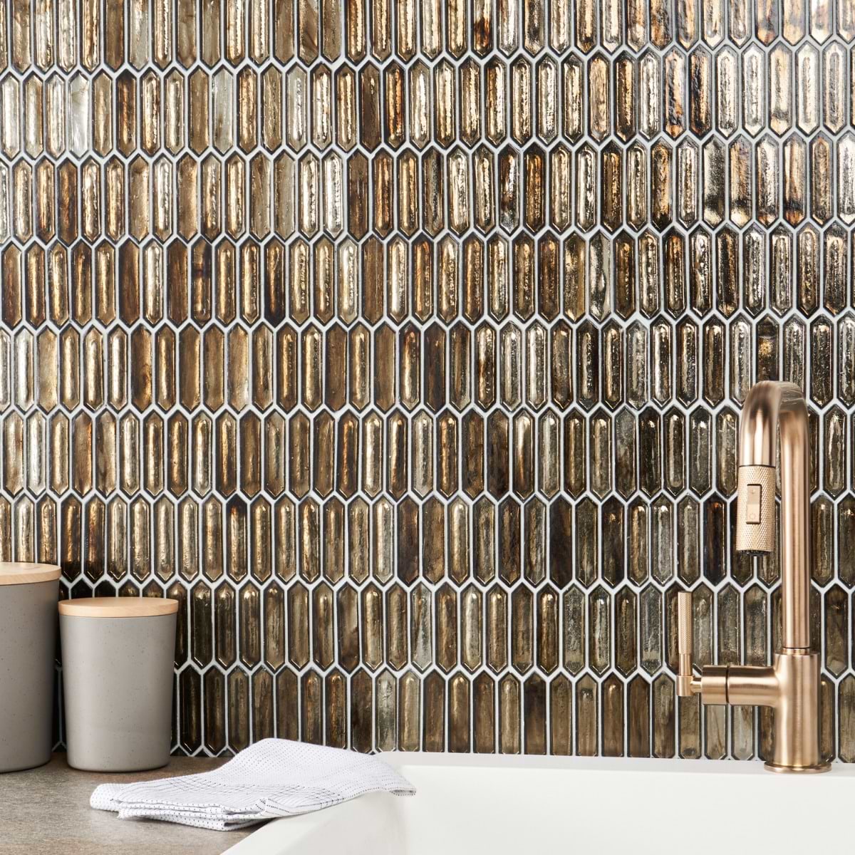 Artemis | Dark Star Glass Mosaic Wall Tile