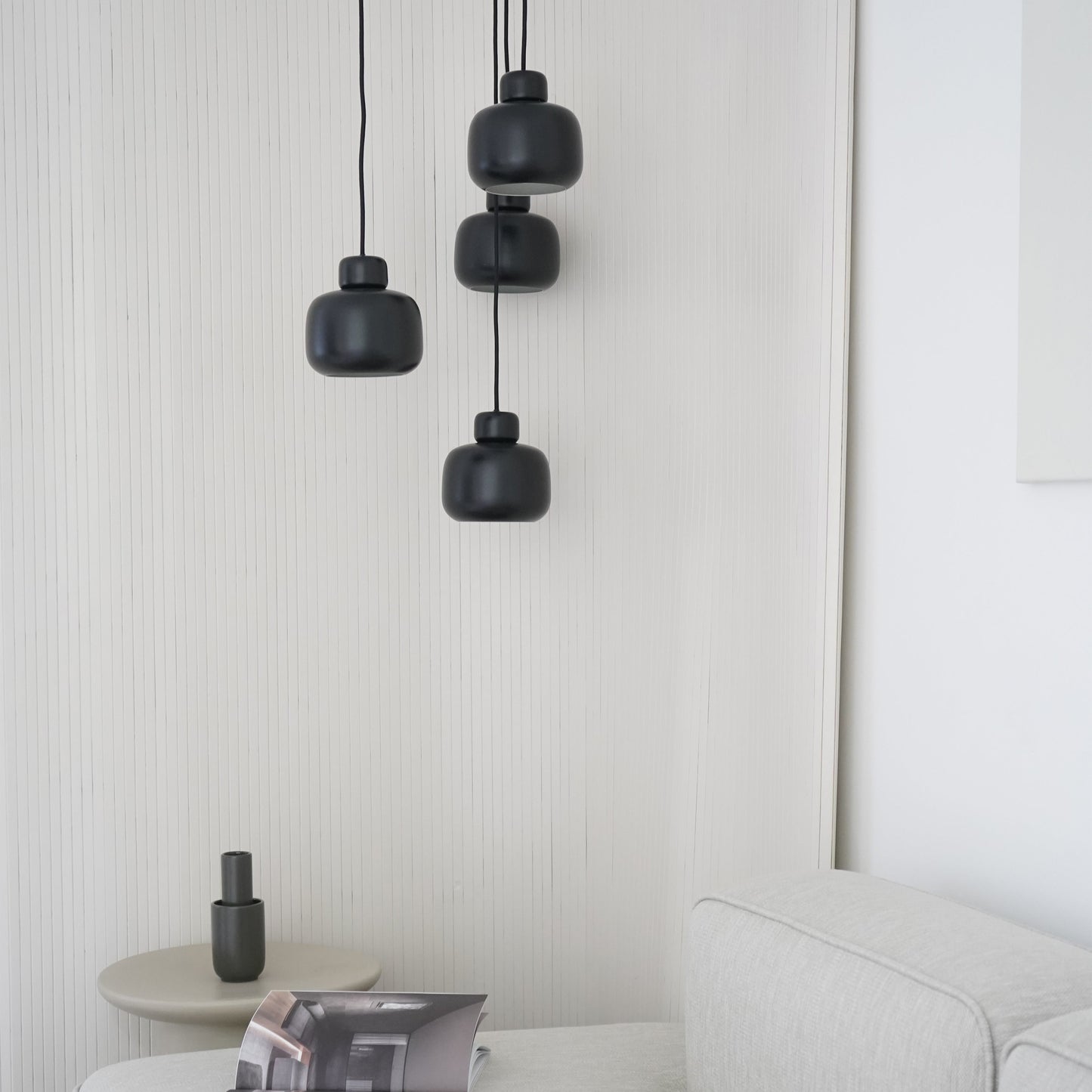 Woud | Stone Pendant Light Black Small