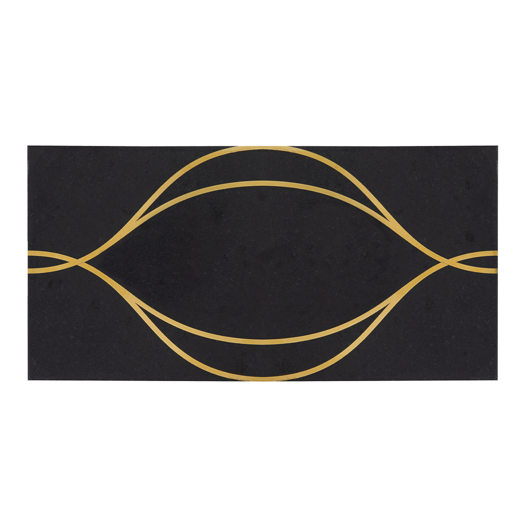 Walker Zanger | Ellington Swing Ebony/Brass 6x12 Honed