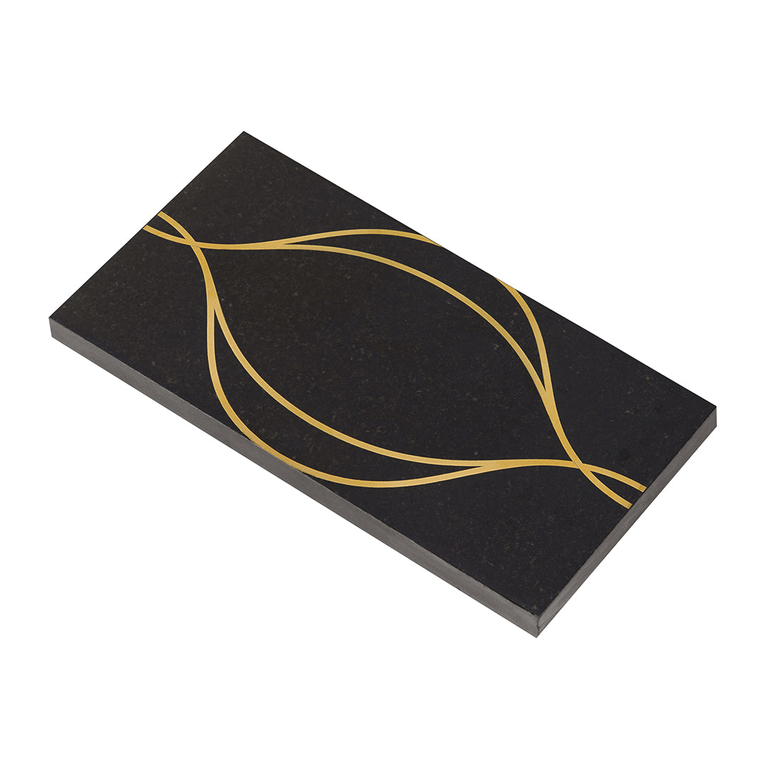 Walker Zanger | Ellington Swing Ebony/Brass 6x12 Honed