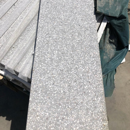 Concrete Collaborative | Venice Acier Medium Marble Chip 12"x74"x1-1/2"