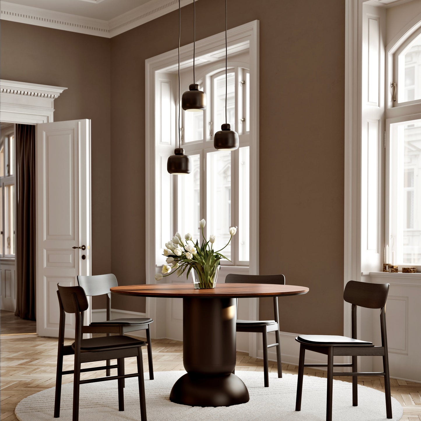Woud | Stone Pendant Light Black Small