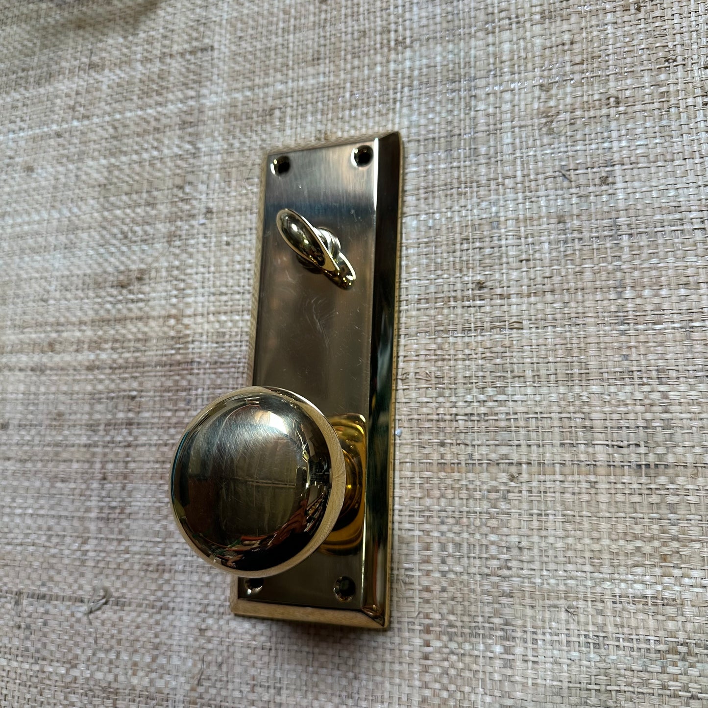 Emtek | Quincy Thumbturn Providence Knob in Unlacquered Brass