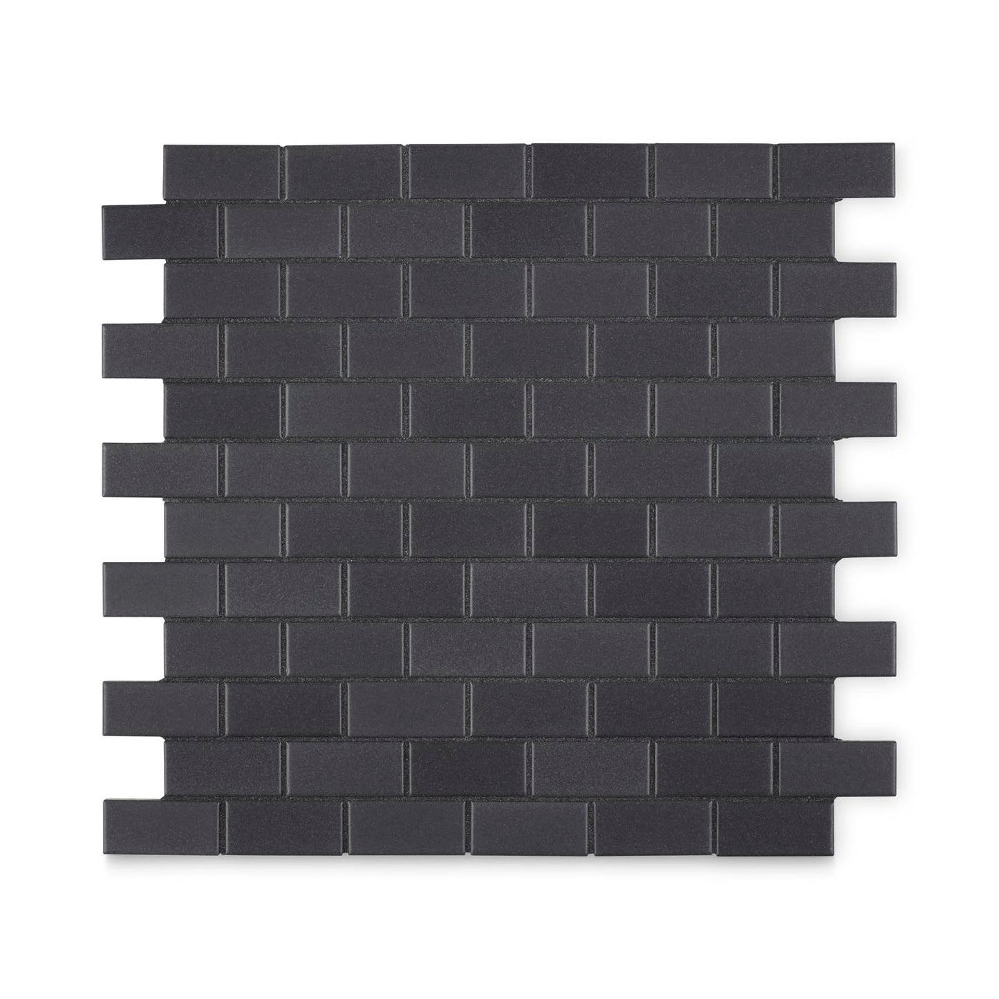 Ann Sacks Savoy Classic Offset Mosaic 12x12 in Ceramic Tile Graphite