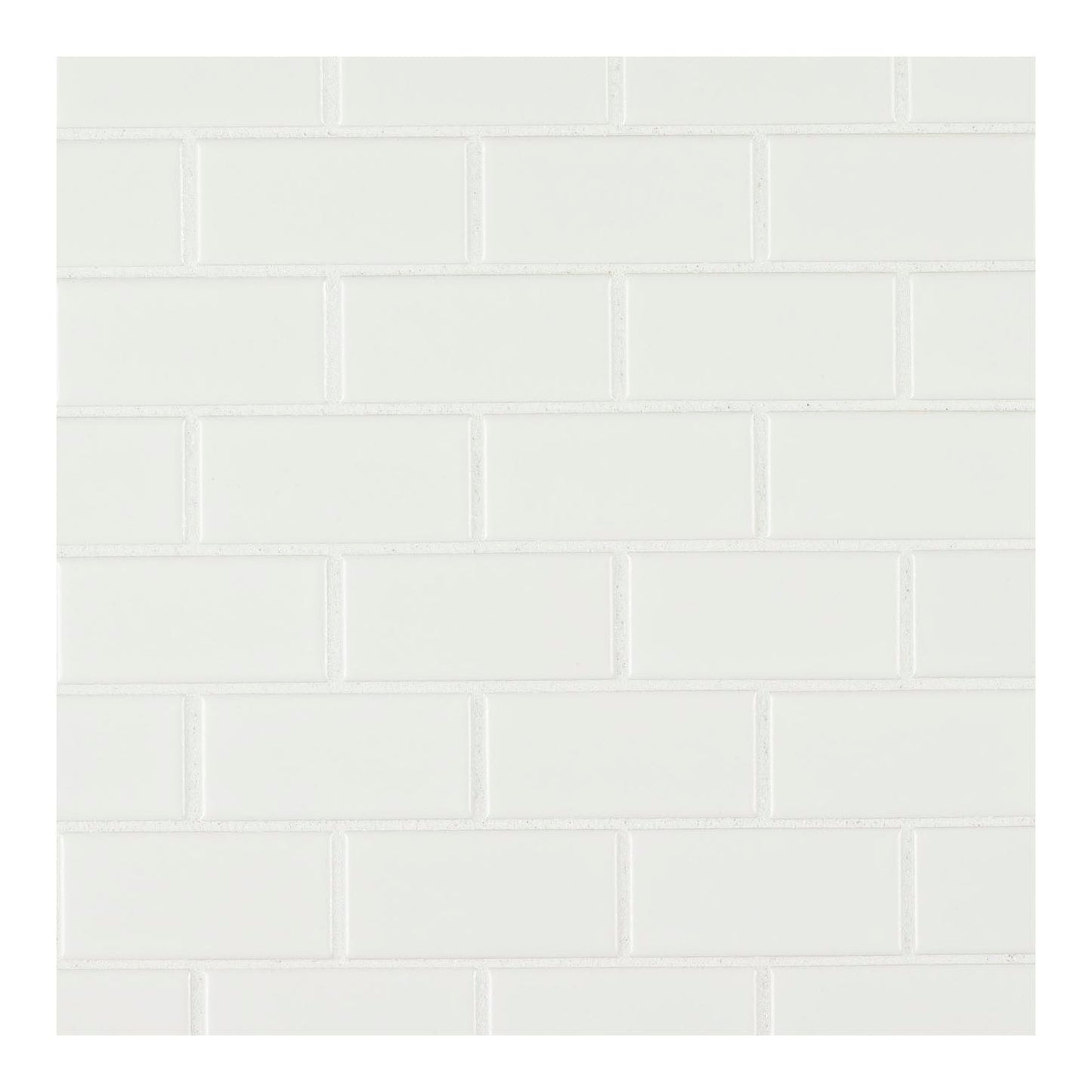 Ann Sacks Savoy Classic Offset Mosaic 12x12 in Ceramic Tile Chalk