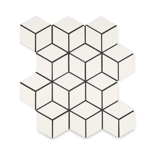 Ann Sacks | Kanso Diamond Cube Ceramic Tile Matte