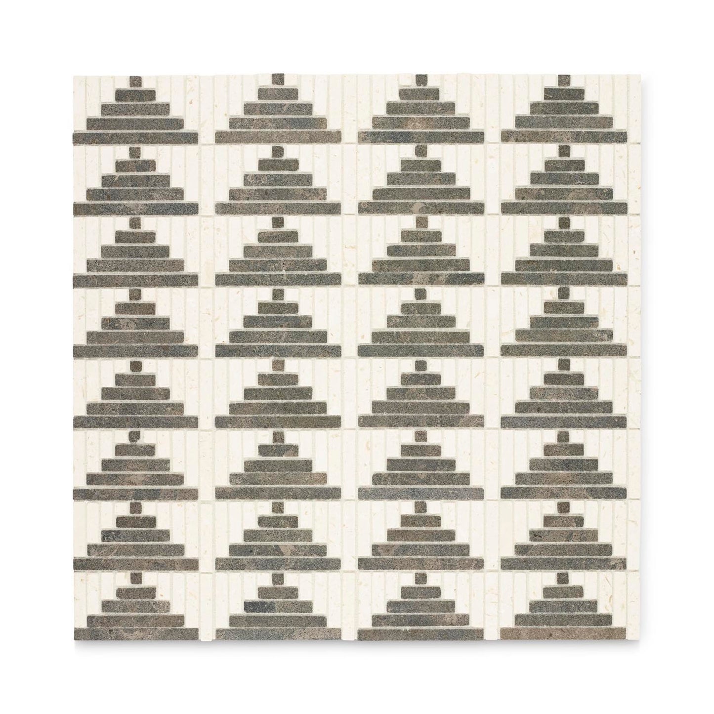 Ann Sacks | Koros Myra Gao Stone Mosaic Tile Beige + Lago Azul