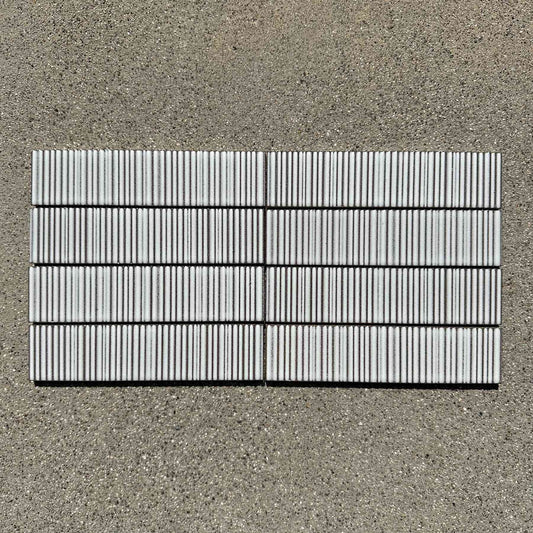 Ann Sacks | Savoy 2x8 Ribbed Field Tile in Linen