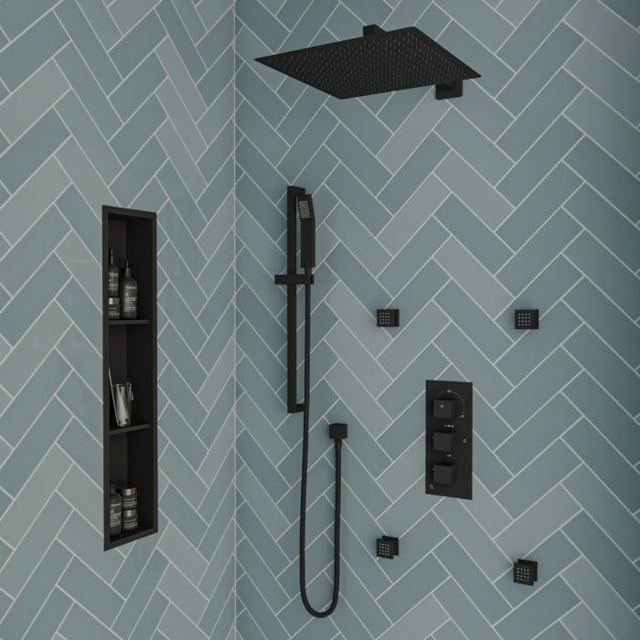 Alfi | Black 8x36 Triple Shower Niche