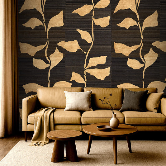 Phillip Jeffries | Gilded Garden Gold Wall Covering on Shetland Horsehair