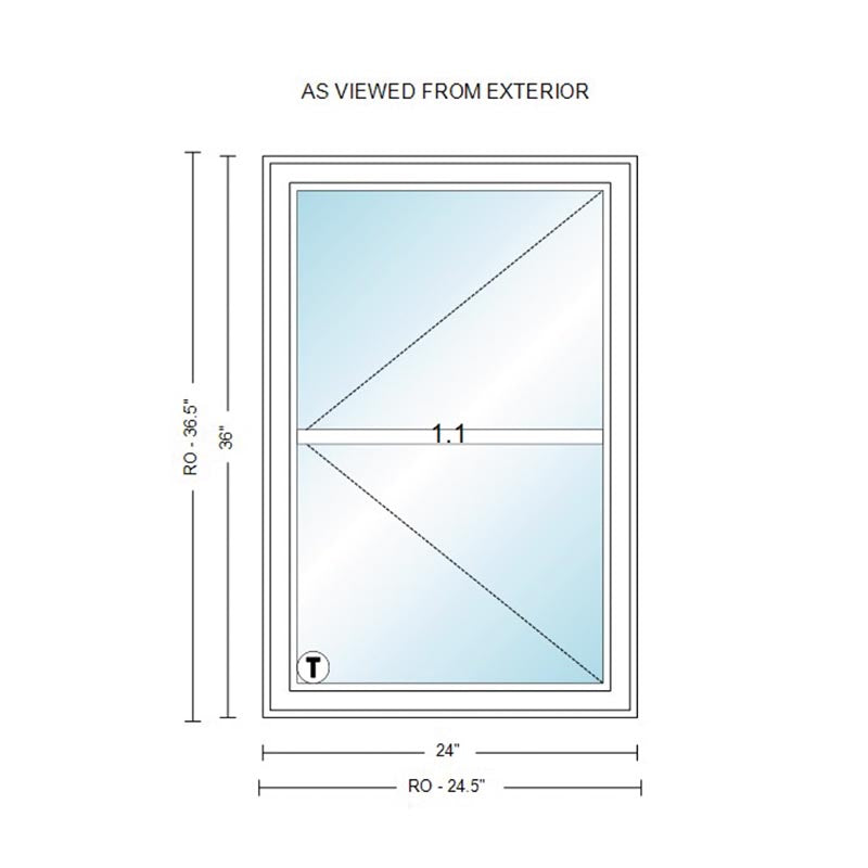 Kolbe | VistaLuxe Black Casement Window 24 x 36