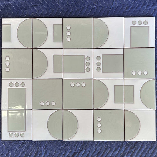 Fireclay Tile | Dot Dash 6x6 Tile in Plein Aire