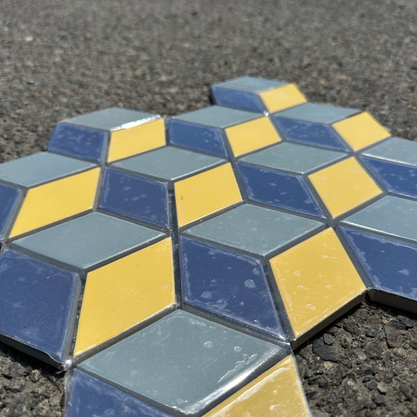 Heath Ceramics | Little Diamond | Stone Gold / Blue Fog / Bay Blue