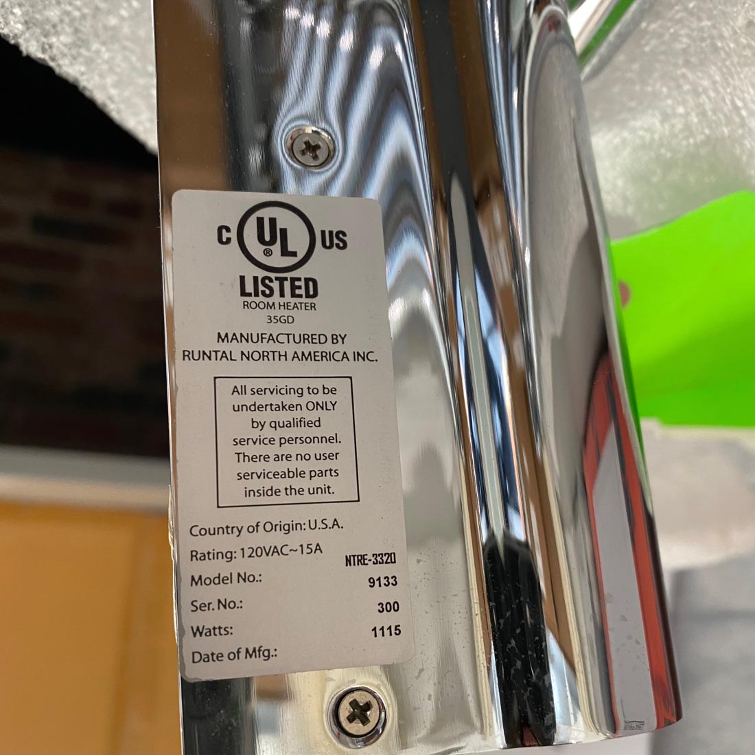 Runtal Radiators | Neptune Refined Luxury Towel Warmer Chrome 33 x 19.5 in