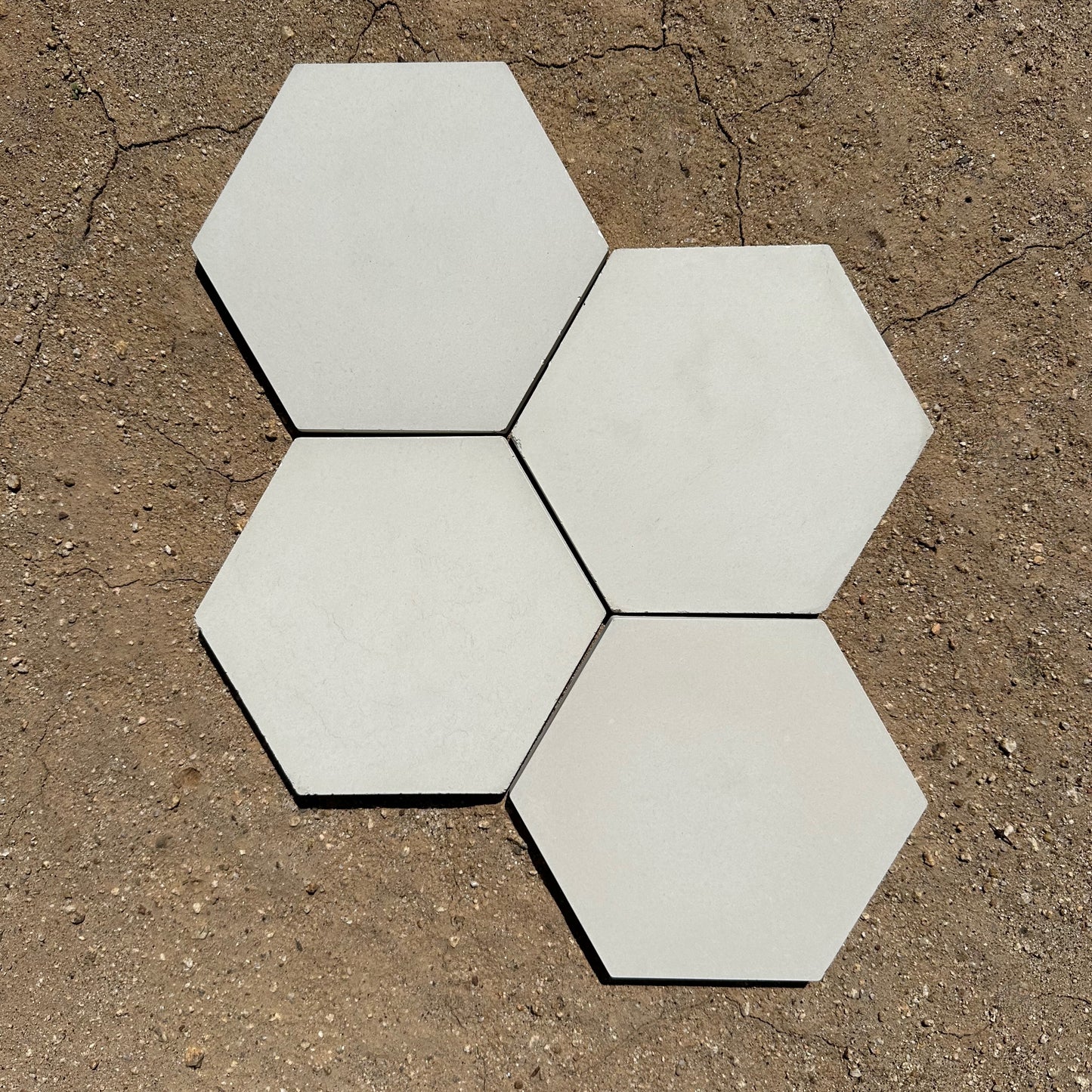 Tesselle | Concord White 7"x6" Hexagonal Cement Wall Tile