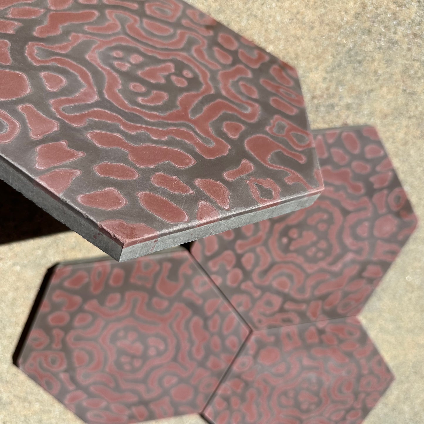 Tesselle | Bambarri Firebrand 9"x8" Hexagonal Cement Tile