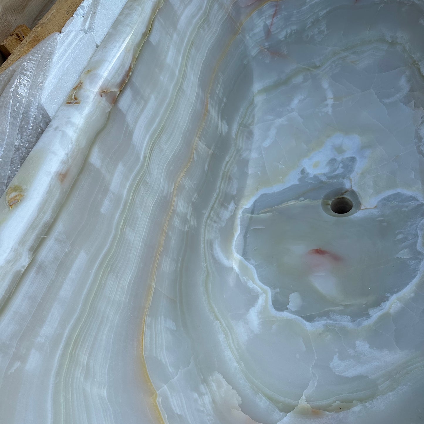 Onyxrus Store | Ice White Onyx Bath Tub 65"X 32"X 25"