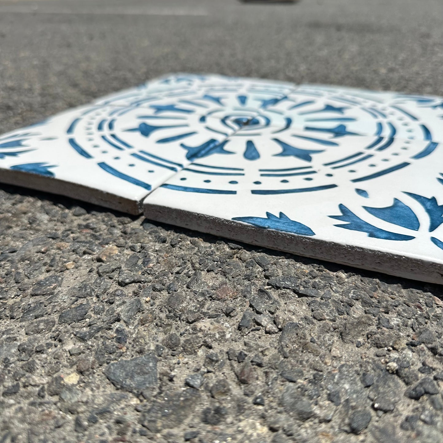 Tabarka Studio | Loggia 14 6x6 Tile, Royal Blue on White