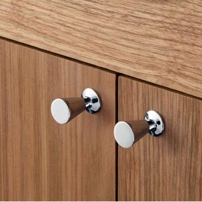 Rejuvenation | Mid Century Peg Cabinet Knobs in Polished Chrome