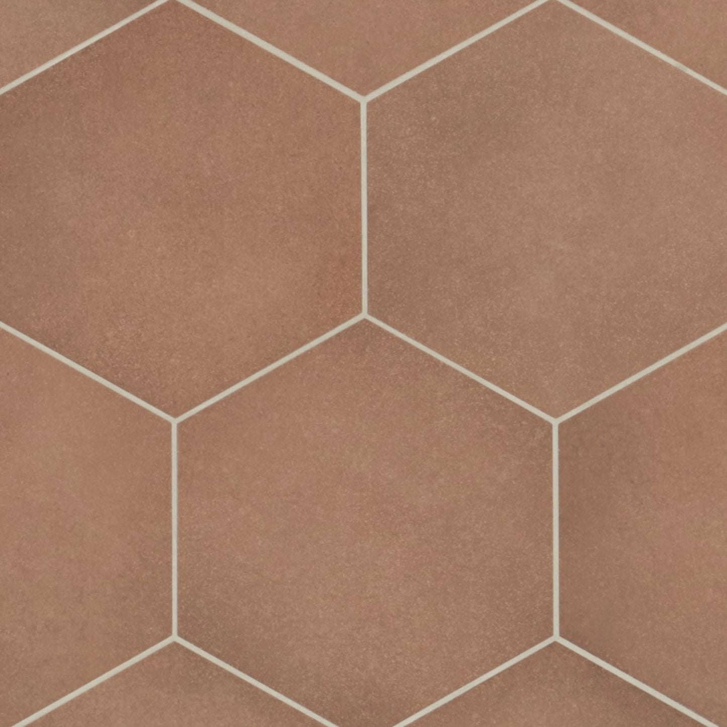 Bedrosians Tile & Stone | Makoto 10" x 11.5" Hexagon Matte Porcelain Tile in Umi Terracotta