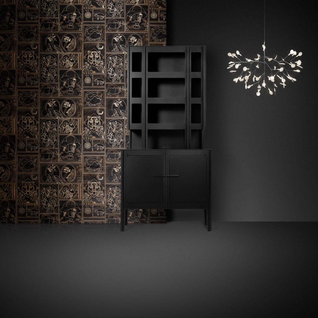 Memento Moooi Wallcovering | MO4040 Golden Tiger in Ebony