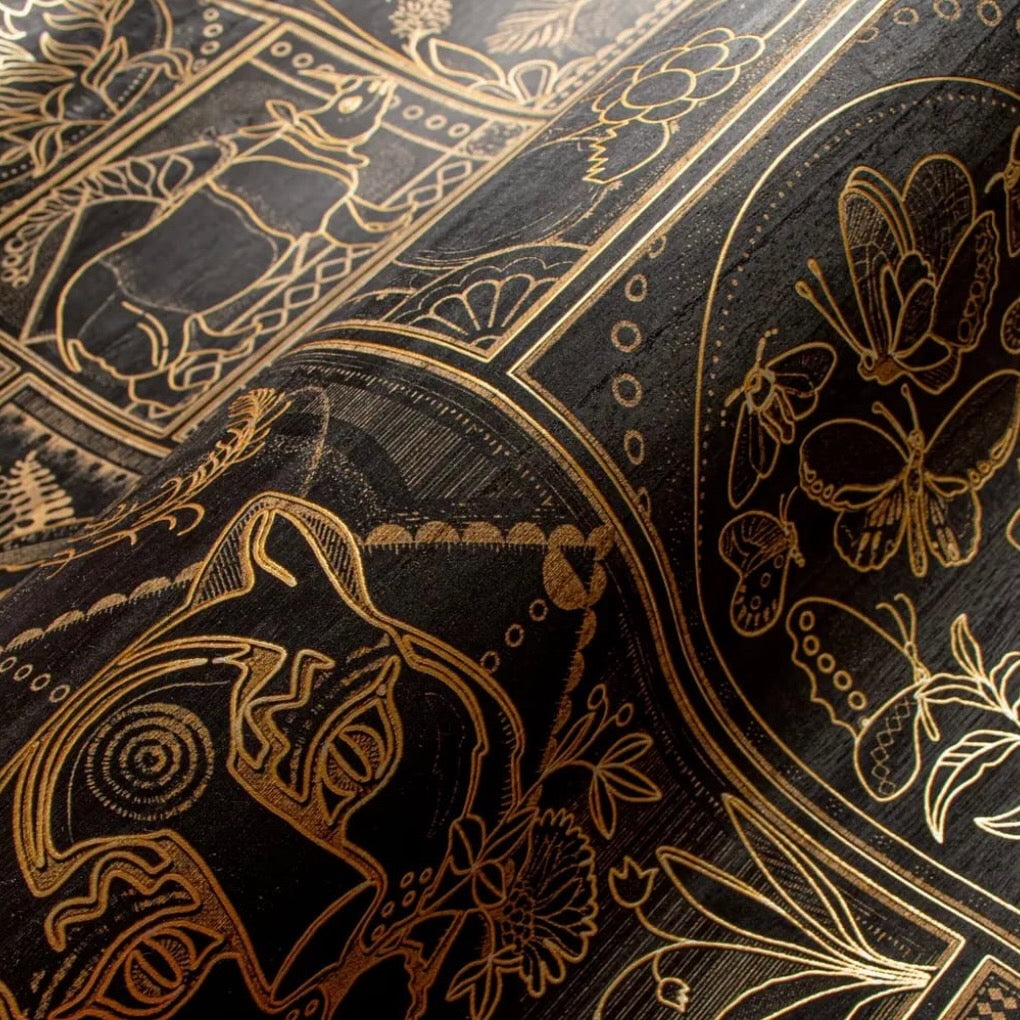 Memento Moooi Wallcovering | MO4040 Golden Tiger in Ebony