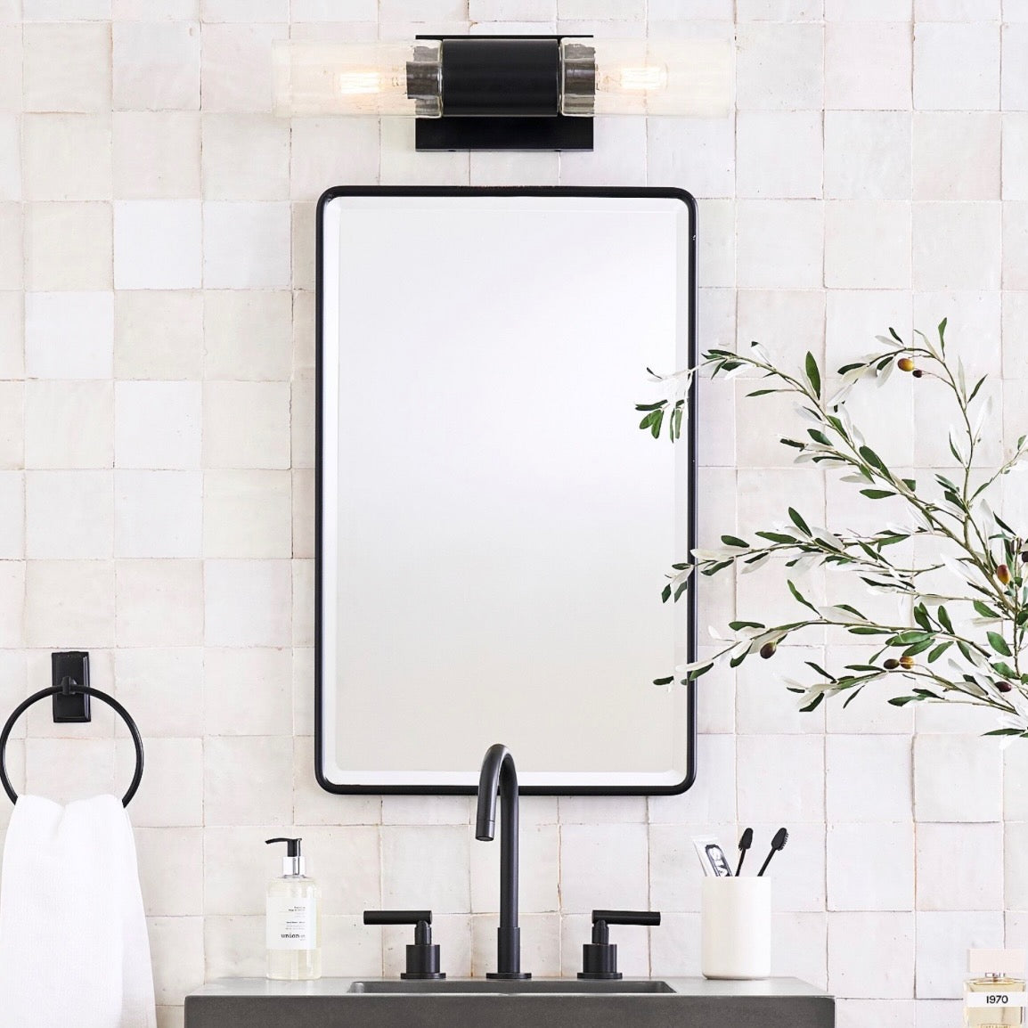 Pottery Barn | Vintage Recessed Medicine Cabinet in Matte Black