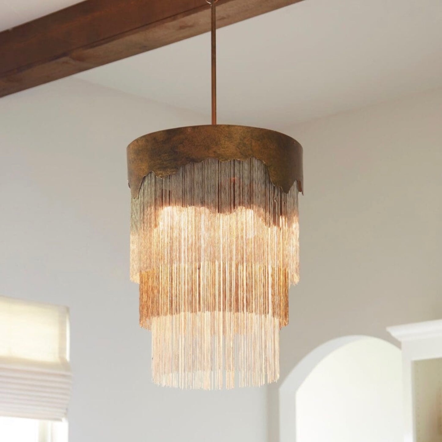 Cyan Design | New World Pendant in Silver And Bronze