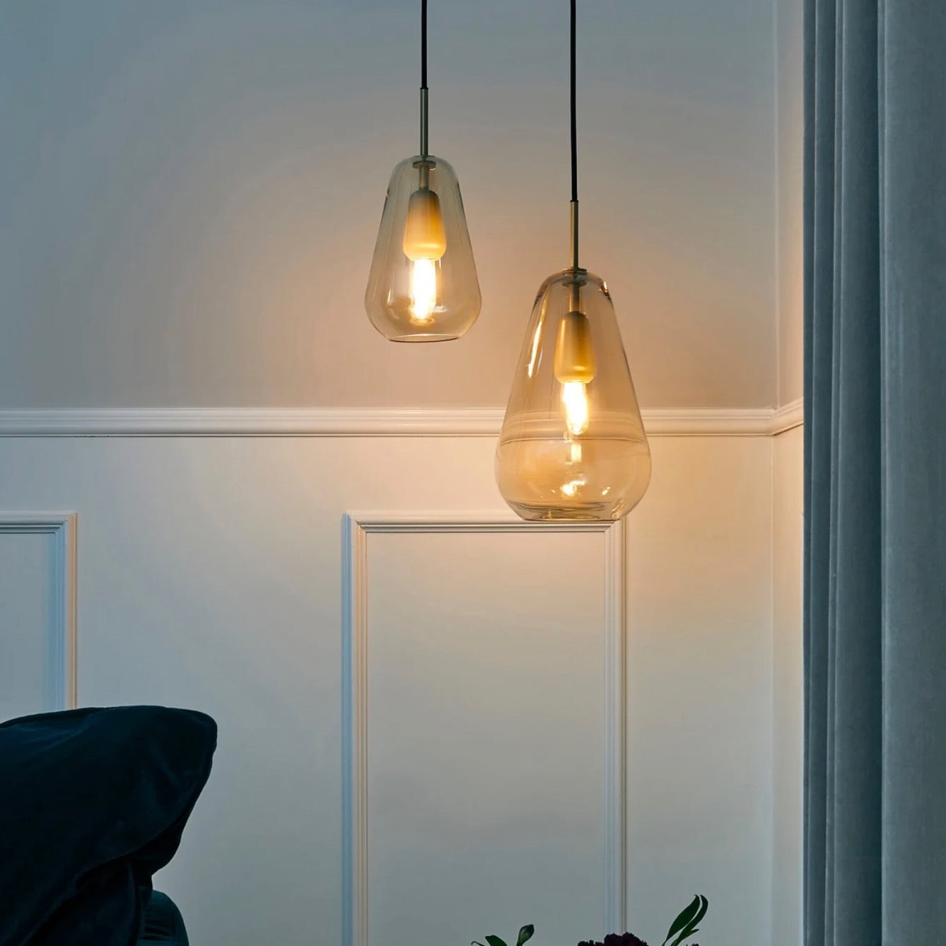 Nuura | Anoli 1 Pendant, Small, Gold + Black