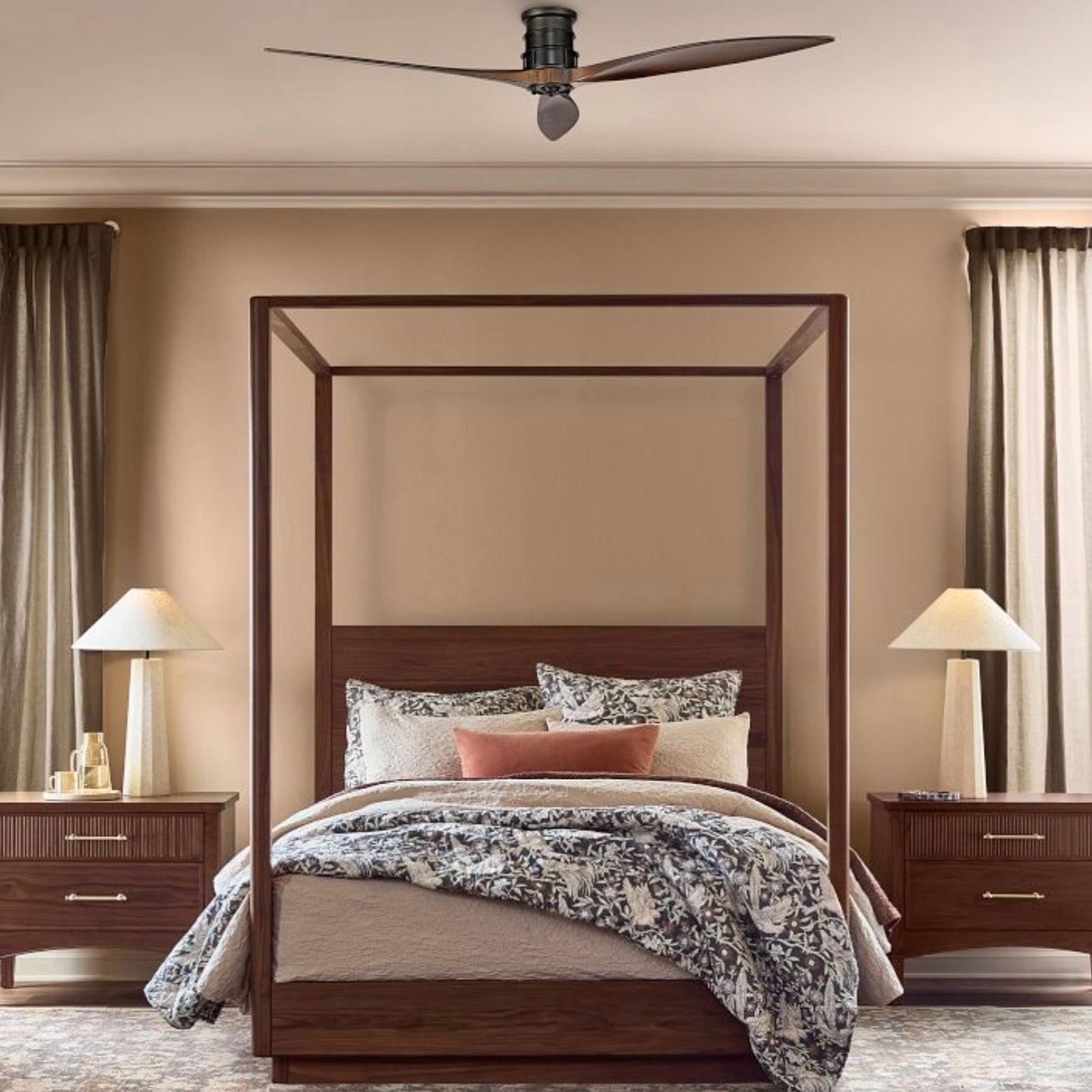 Rejuvenation | Falcon 64" Semi-Flush Ceiling Fan