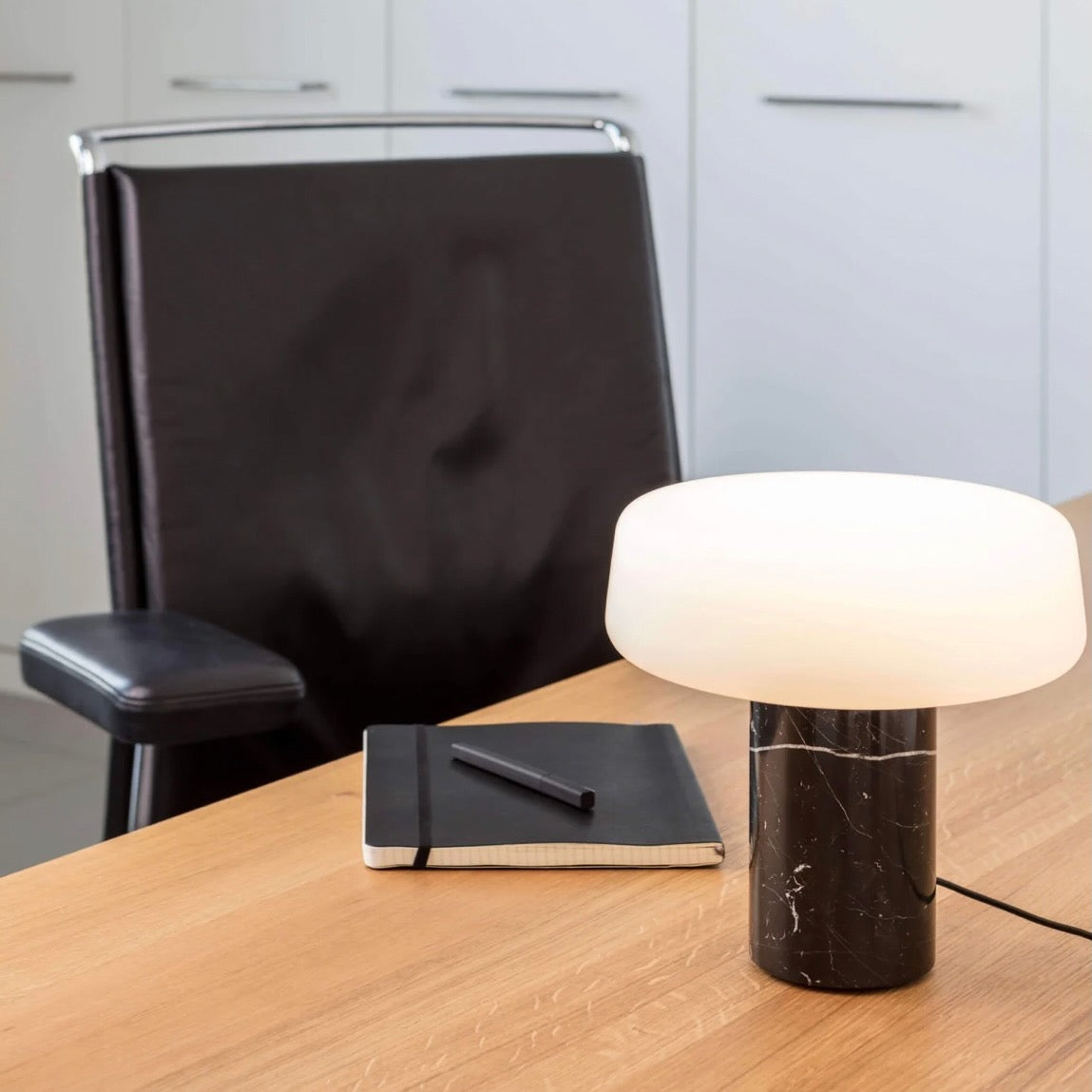 Terence Woodgate | Large Solid Table Light in Nero Marquina