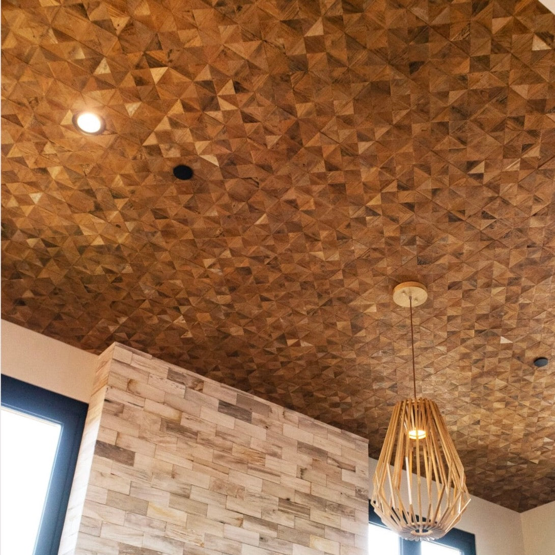 Indoteak Design | 8x8 Max Teak Wall Tiles in Smooth Sand