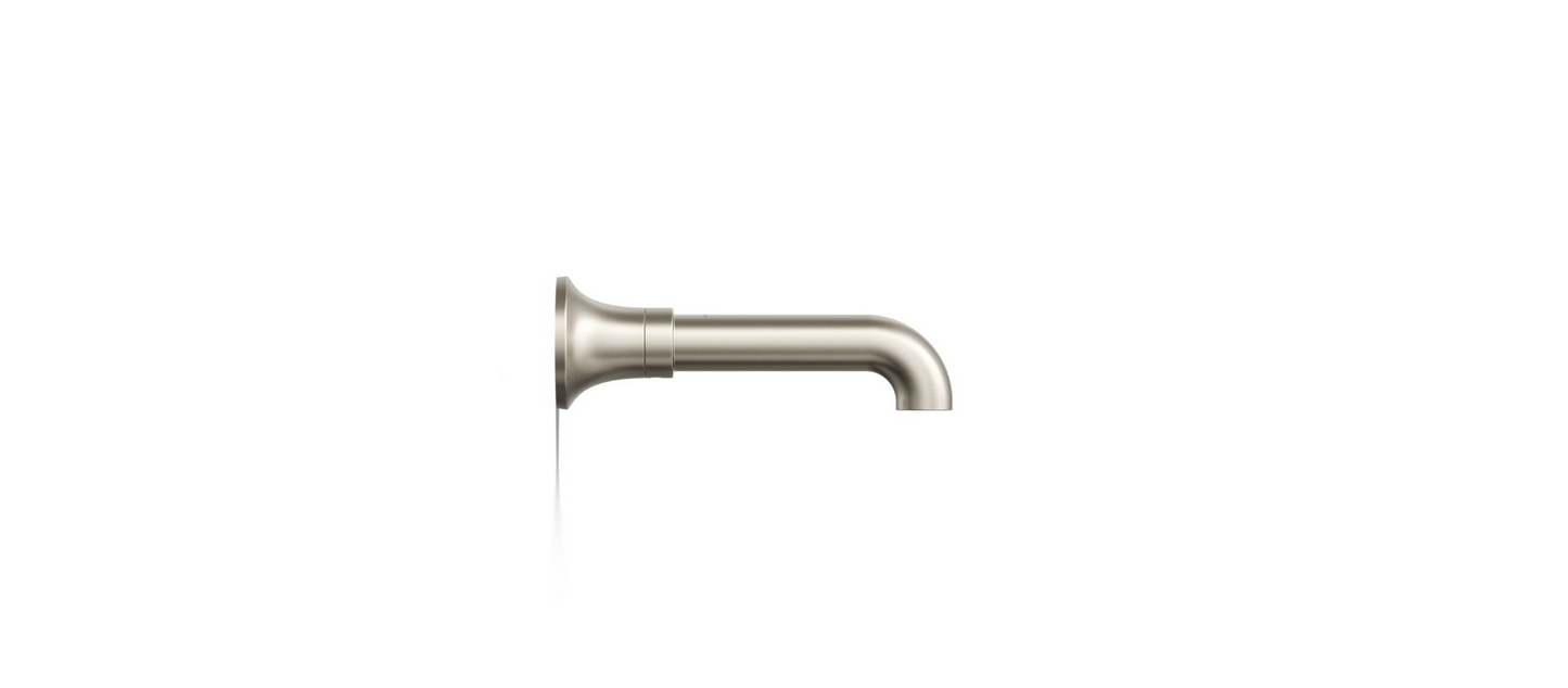 Kohler | Tone Wall‑Mount Non‑Diverter Bath Spout 7⅜″ Vibrant Brushed Nickel