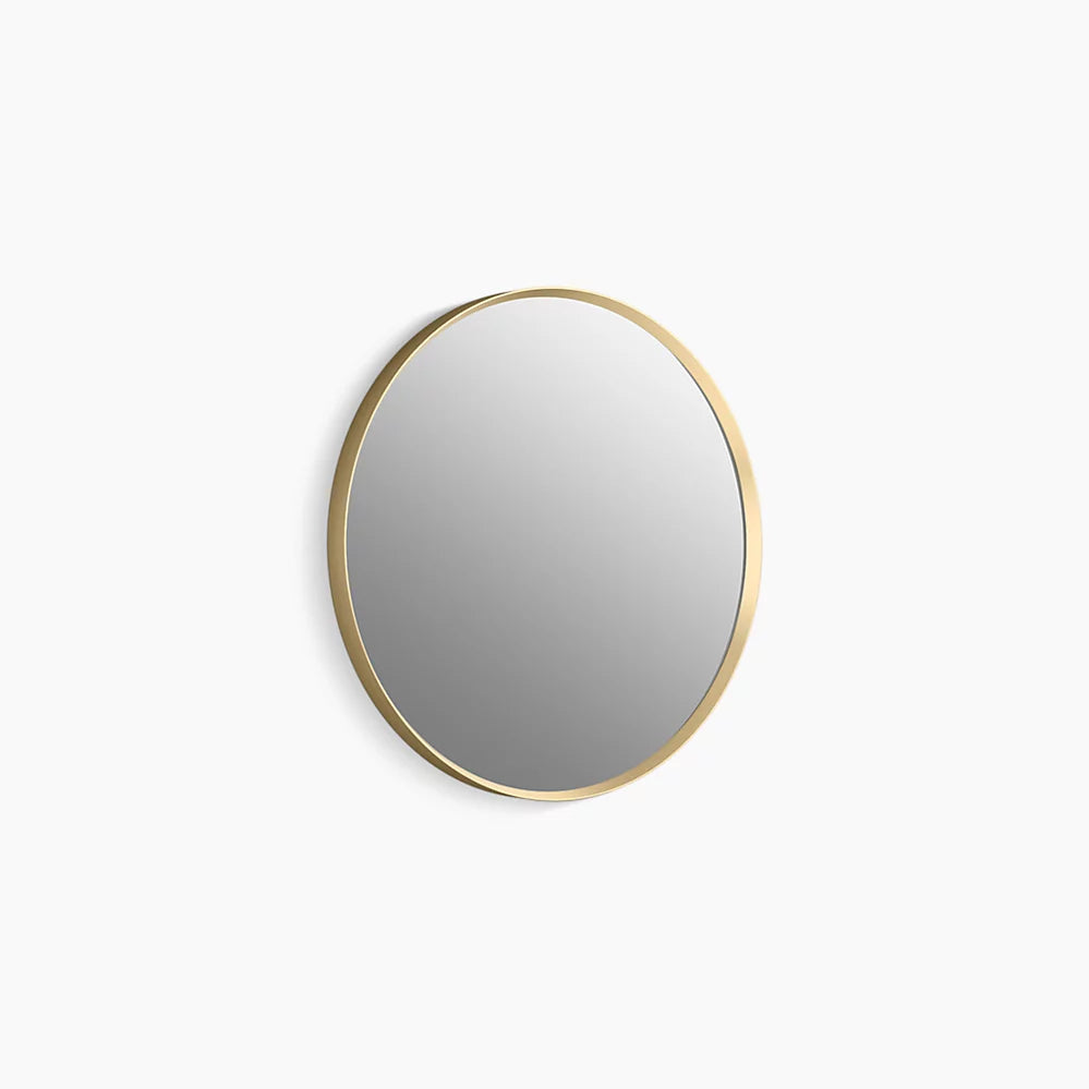 Kohler | Essential 22″ Round Framed Mirror Moderne Brushed Gold