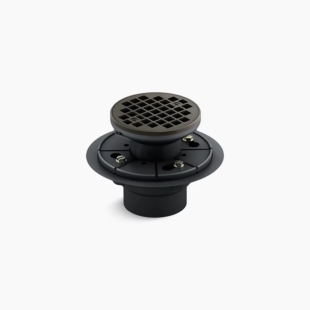 Kohler | ClearFlo Round Tile‑In Shower Drain 6.5″ Oil-Rubbed Bronze