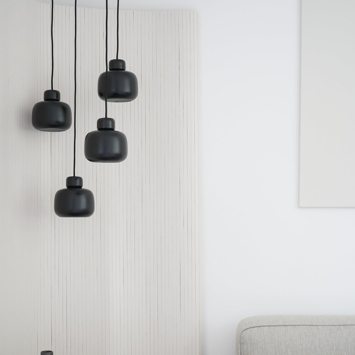 Woud | Stone Pendant Light Black Small