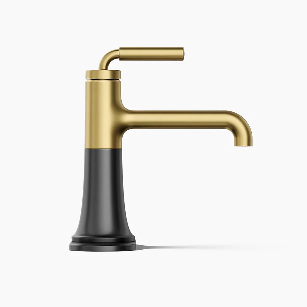 Kohler | Tone Single‑Handle Bathroom Sink Faucet 0.5 GPM Matte Black/Moderne Brass