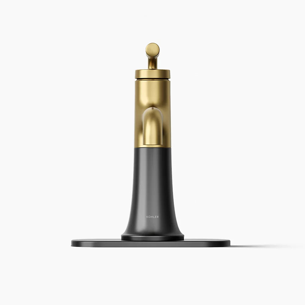 Kohler | Tone Single‑Handle Bathroom Sink Faucet 0.5 GPM Matte Black/Moderne Brass