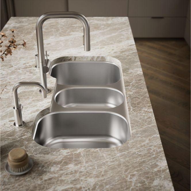 Kohler | Undertone 41‑5/8″ Undermount Triple‑Bowl Kitchen Sink Stainless Steel