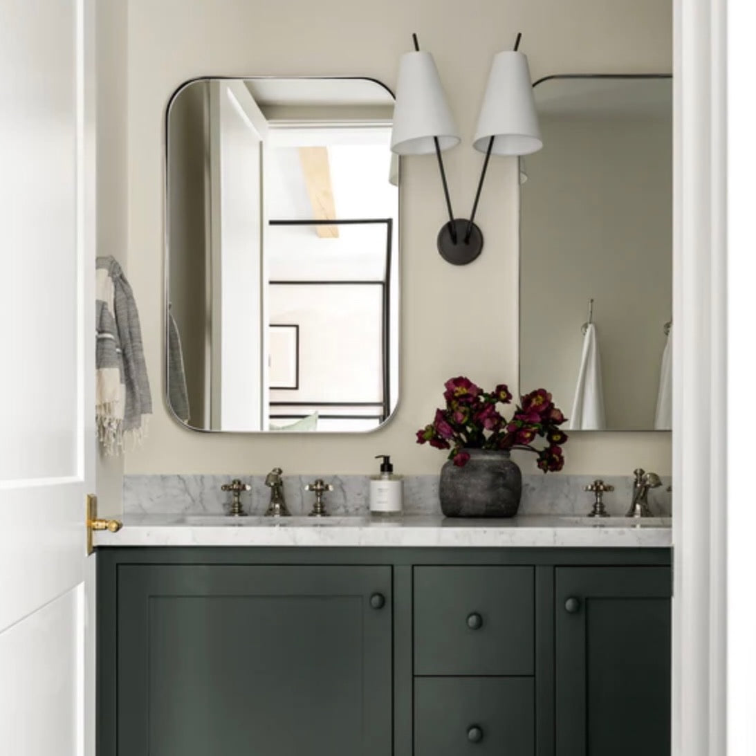 McGee & Co | Jace Inset Rectangle Mirror in Polished Nickel