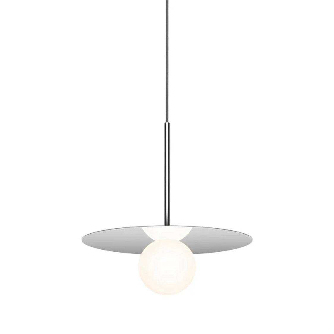 Pablo Designs | Bola Disc Pendant in Chrome, Small