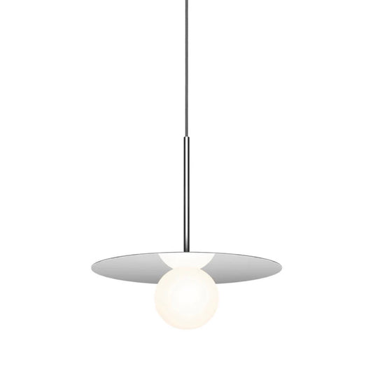 Pablo Designs | Bola Disc Pendant in Chrome, Small