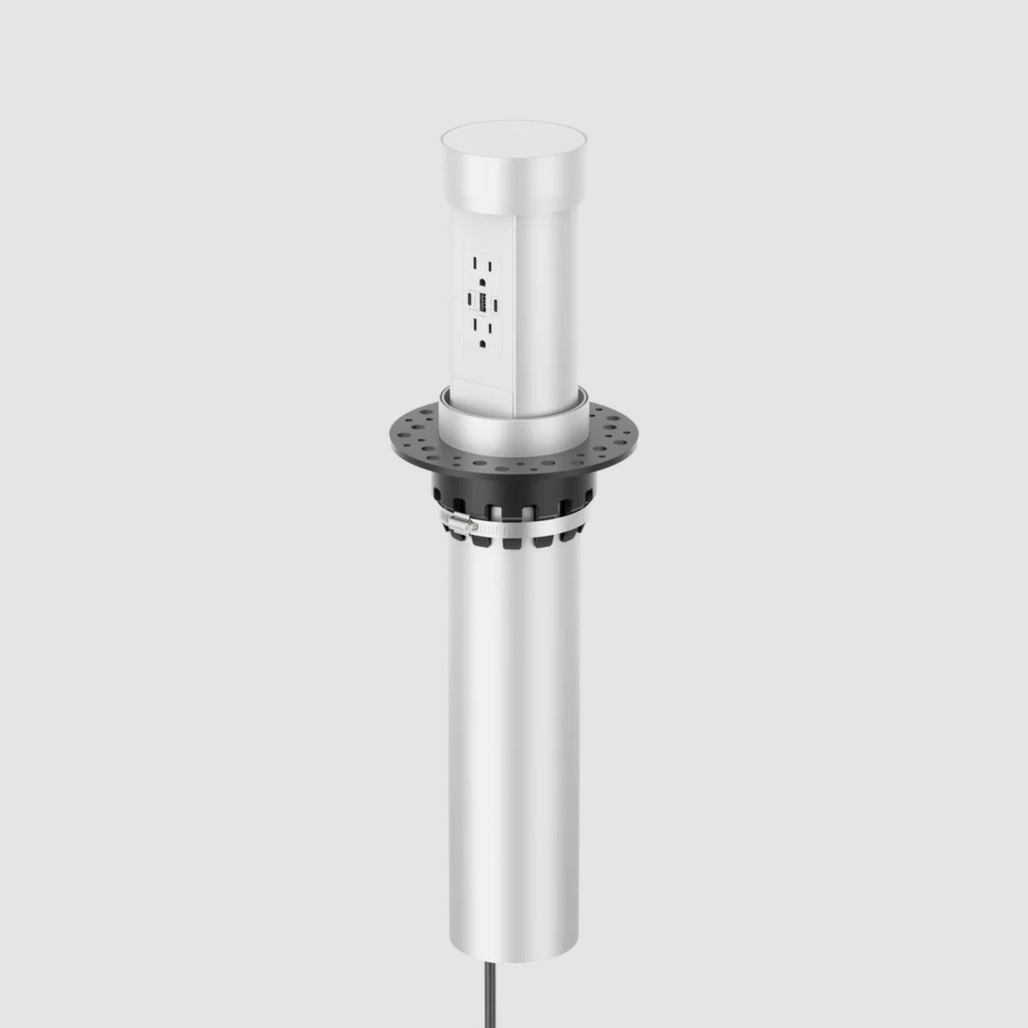 Point Pod | Connect Motorized Hidden Lift Outlet for Counters in Silver