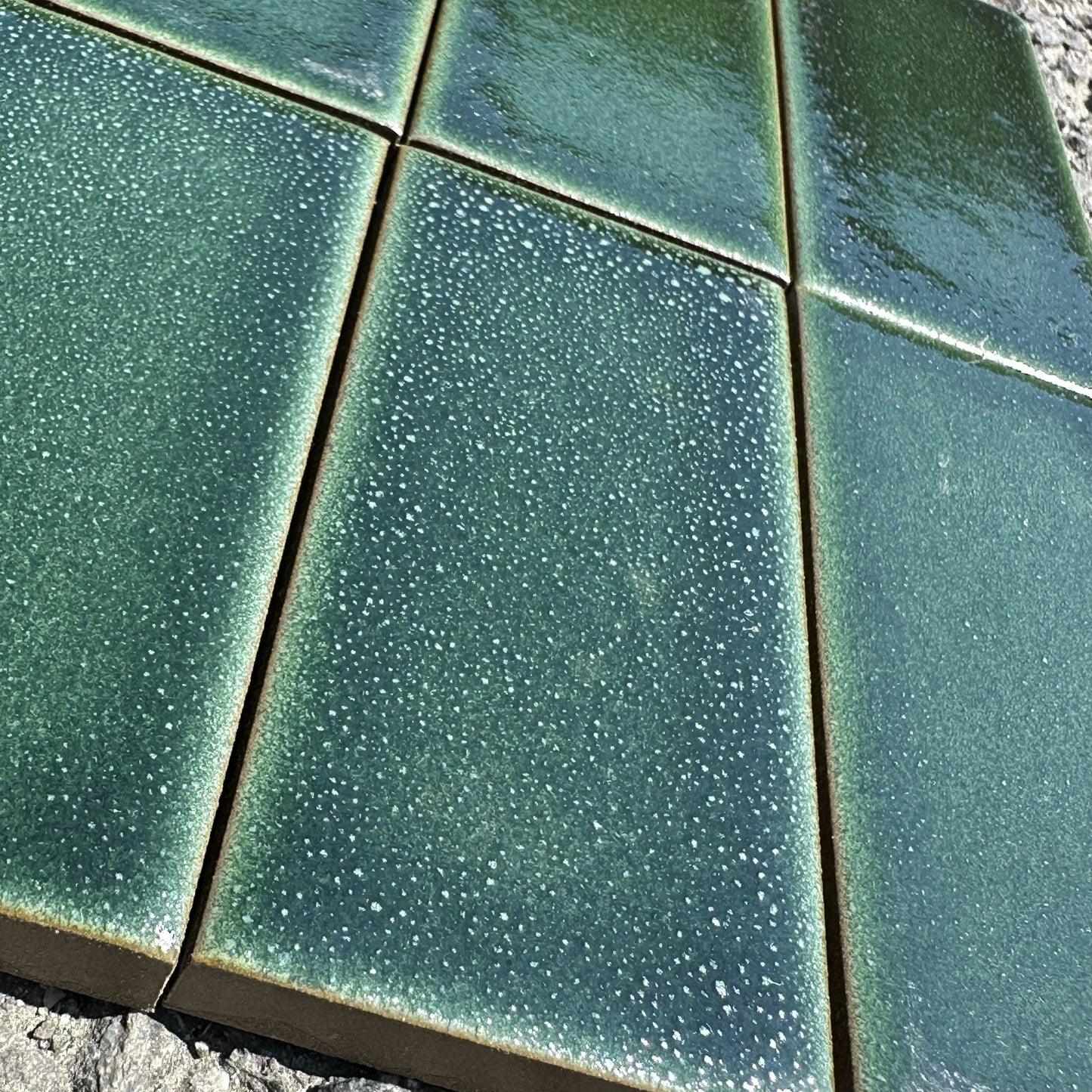 Heath Ceramics | 2x4 Classic Field Tile in Jade Manganese-Olive