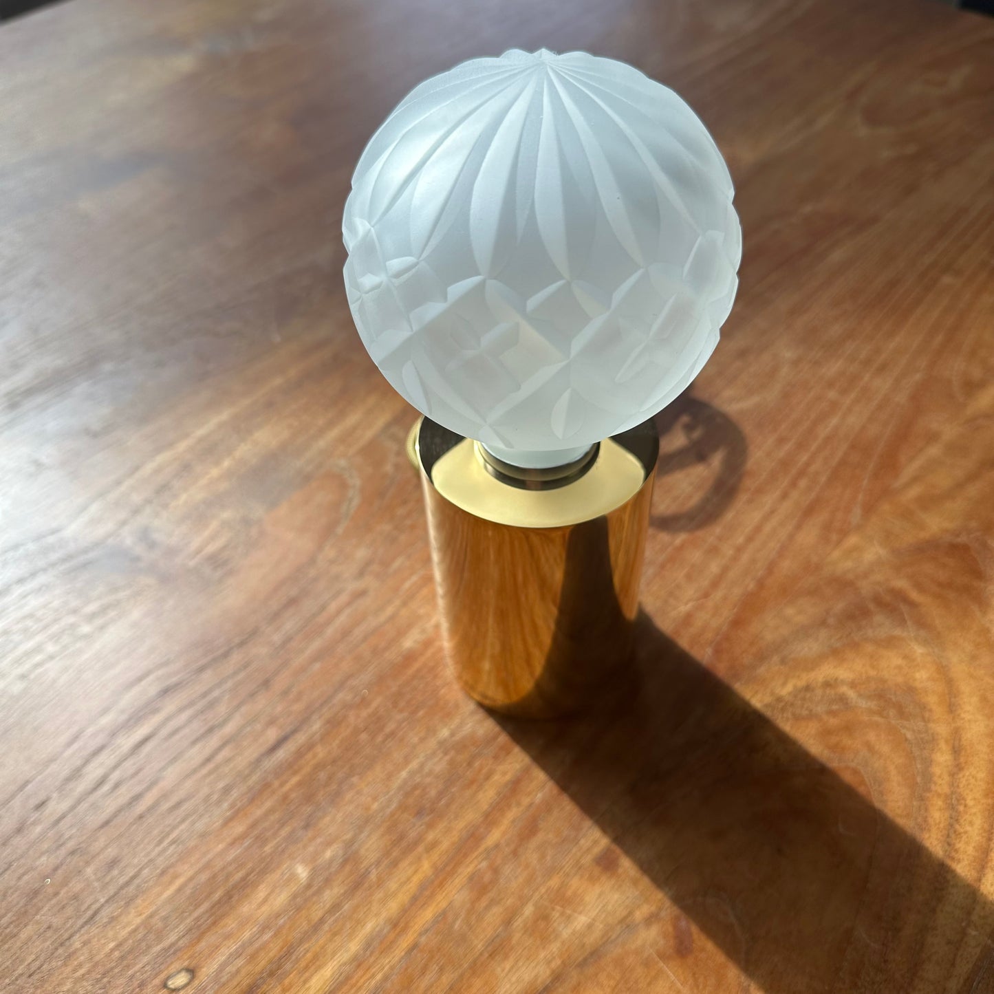 Lee Broom | Crystal Bulb & Table Lamp in Polished Brass & Frosted Bulb