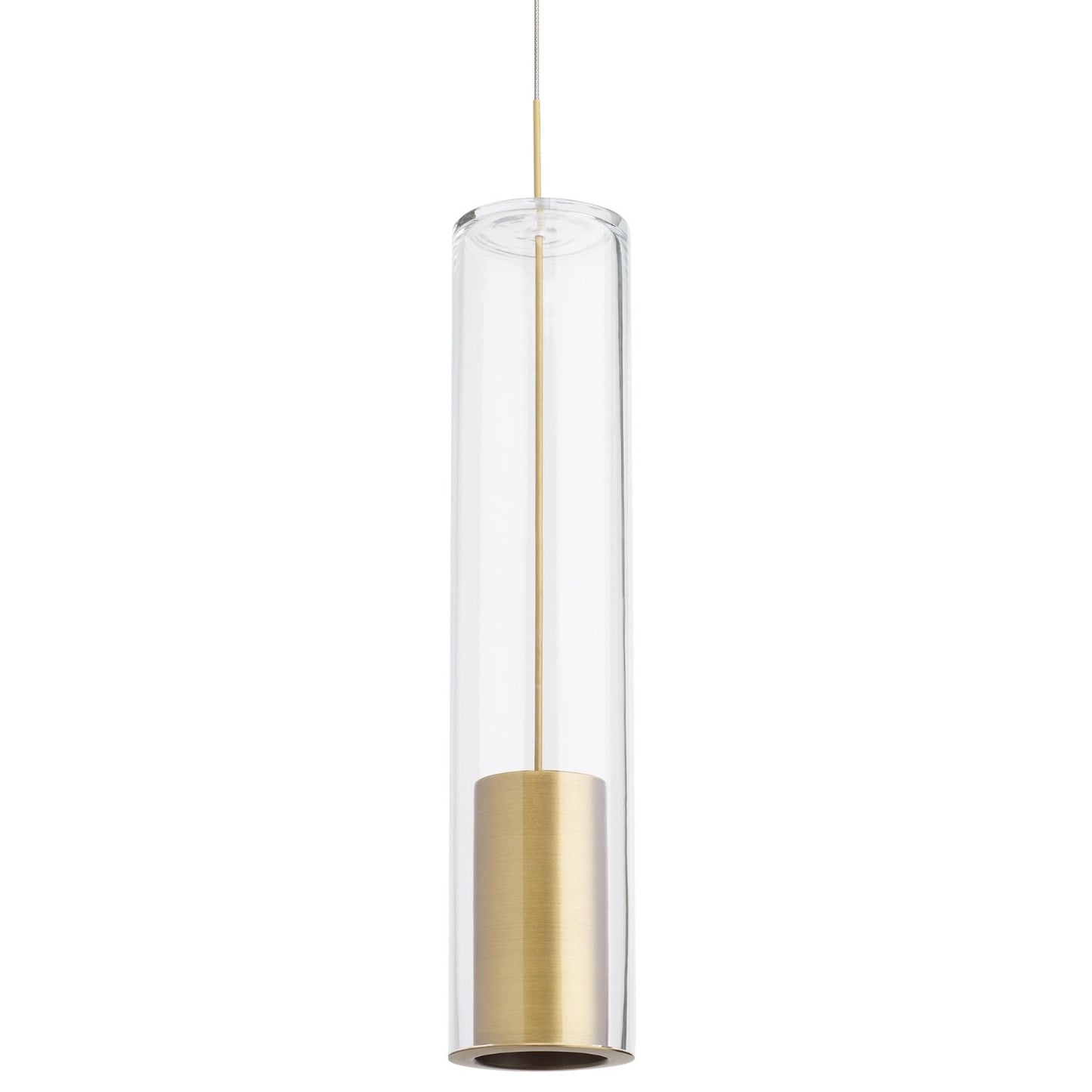 Tech Lighting | Captra Monopoint Pendant in Aged Brass, Clear Glass