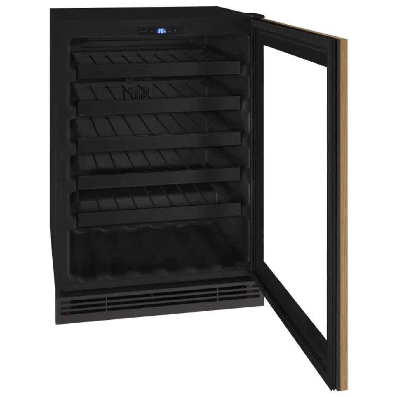 U-Line | 1 Class 24 Inch Wide 48 Bottle Capacity Panel Ready Built-In / Free Standing Wine Cooler with Low-E Glass Door and LED Lighting