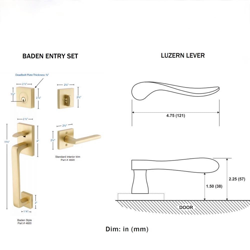 Emtek | Baden Tubular Entry Set in Oil Rubbed Bronze